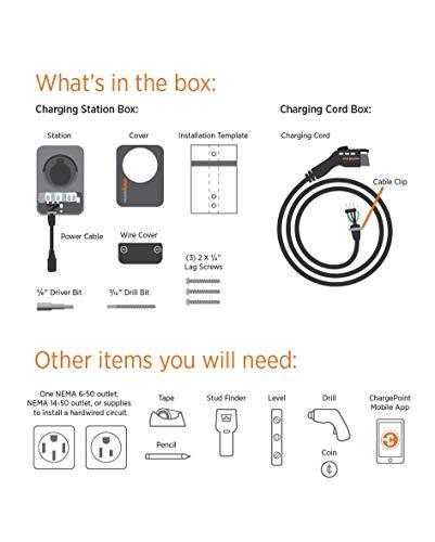 ChargePoint Home Flex Electric Vehicle (EV) Charger, 16 to 50 Amp, 240V, Level 2 WiFi EVSE, NEMA 6-50 Plug or Hardwired, Indoor / Outdoor, 7 m Cable - Image 2