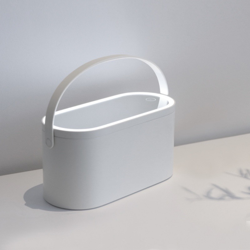 Portable Makeup Case Makeup Mirror With Led Light Creative 2 In 1 Cosmetic Storage Box Travel Cosmetic Bag Container - Image 2