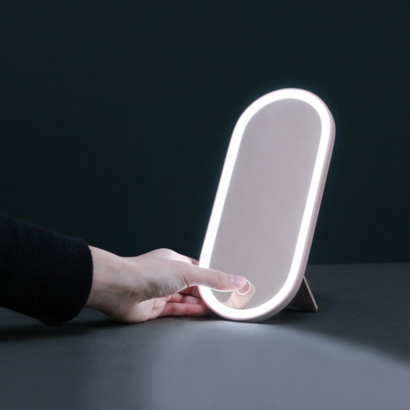 Portable Makeup Case Makeup Mirror With Led Light Creative 2 In 1 Cosmetic Storage Box Travel Cosmetic Bag Container - Image 3