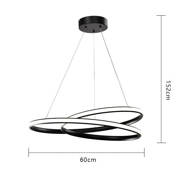 Black Finish Cheap LED Pendant Lighting Chandeliers Lustres Modernes - Image 3