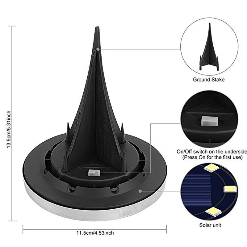 Hot Sale Underground Light 8 LED Solar Power Buried Light Under Ground Lamp Outdoor Path Way Garden Lawn Yard Outdoor Lighting - Image 7