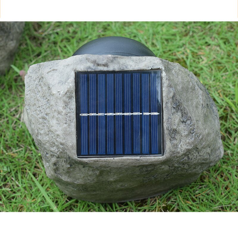 1PC Solar Simulate Resin Stone Lamp Warm Light Solar Lamp for Courtyard Park Garden Decor C1291 g - Image 6