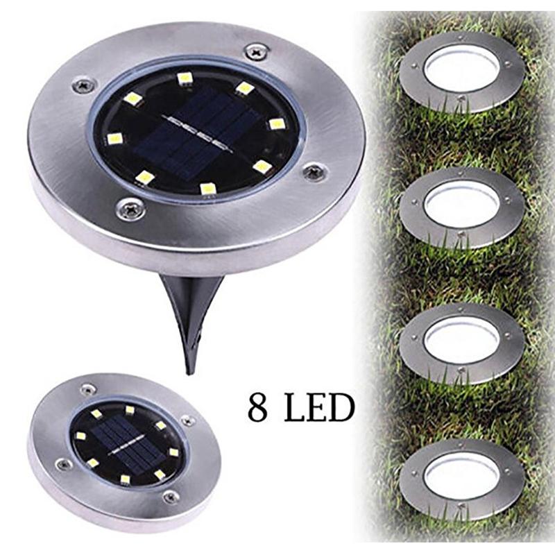 Hot Sale Underground Light 8 LED Solar Power Buried Light Under Ground Lamp Outdoor Path Way Garden Lawn Yard Outdoor Lighting - Image 2