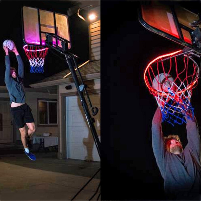 1 PCS LED Basketball Hoop Light Basketball Rim Changing  Induction Lamp Shoot Hoops Solar Light Playing At Night LED Strip Lamp - Image 5