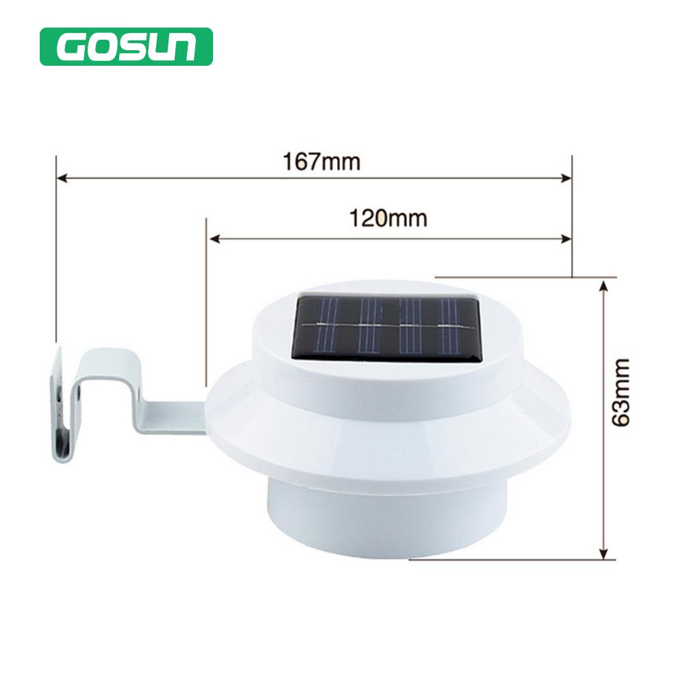 3 leds light sensor control Solar Powered Fence Gutter Solar Lights, Outdoor Security Solar Lamps - Image 4