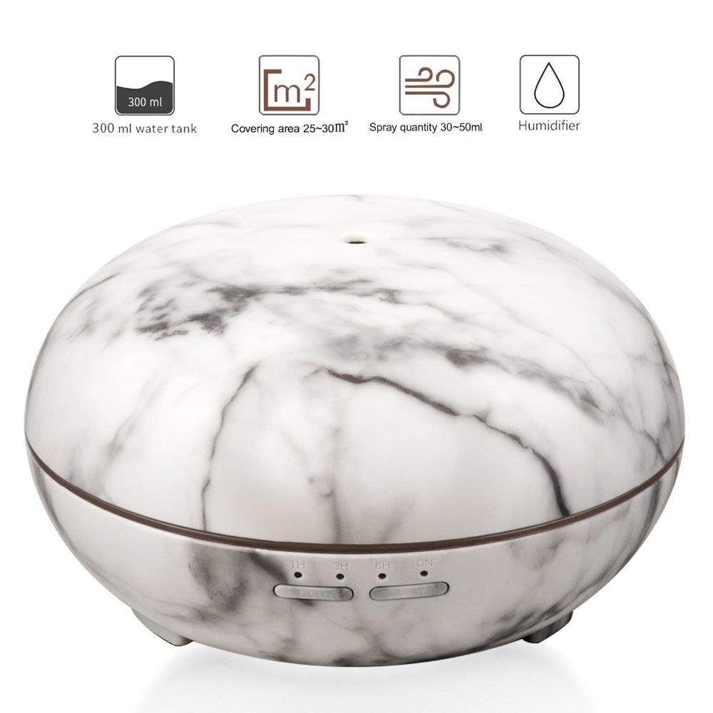 Ultrasonic Air Humidifier With Marble Grain LED Light  Aromatherapy - Image 4