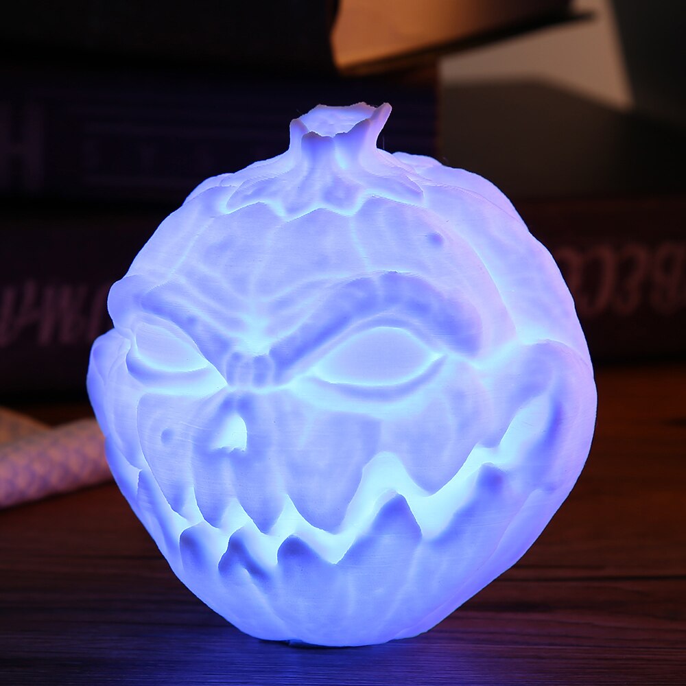 3D Printing Devil Pumpkin Face Light Pat Night Lamp For Halloween - Image 4