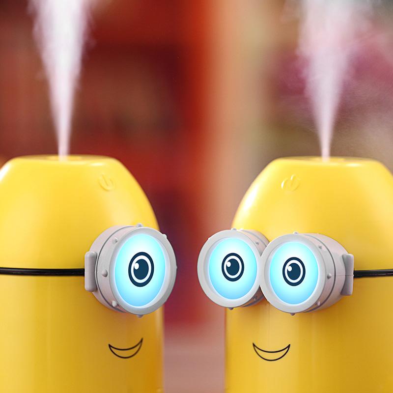 Yellow People Ultrasonic Air Humidifier LED Light USB Car Essential Diffuser - Image 7