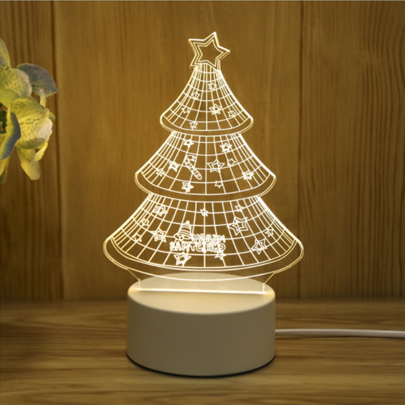 New Acrylic The neon lights 3D stereo Night light Small table lamp Bedside lamp LED lamp Birthday festival children decorate - Image 4