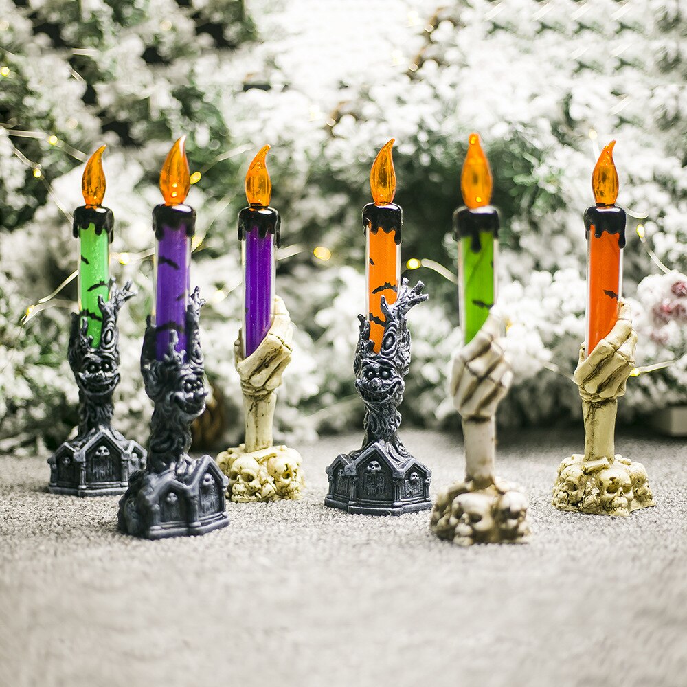 Halloween Party Decor LED Candle Skeleton Ghost Hand Shape Electronic Candle Light Lamp for Halloween party Holiday Lamp - Image 3