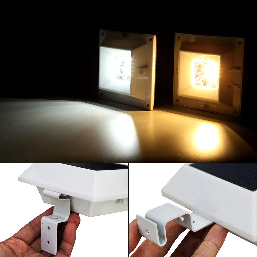 6 LED Light Sensor Light Waterproof Solar Powered Lamp Wall Mount Lamp Night Light - Image 5