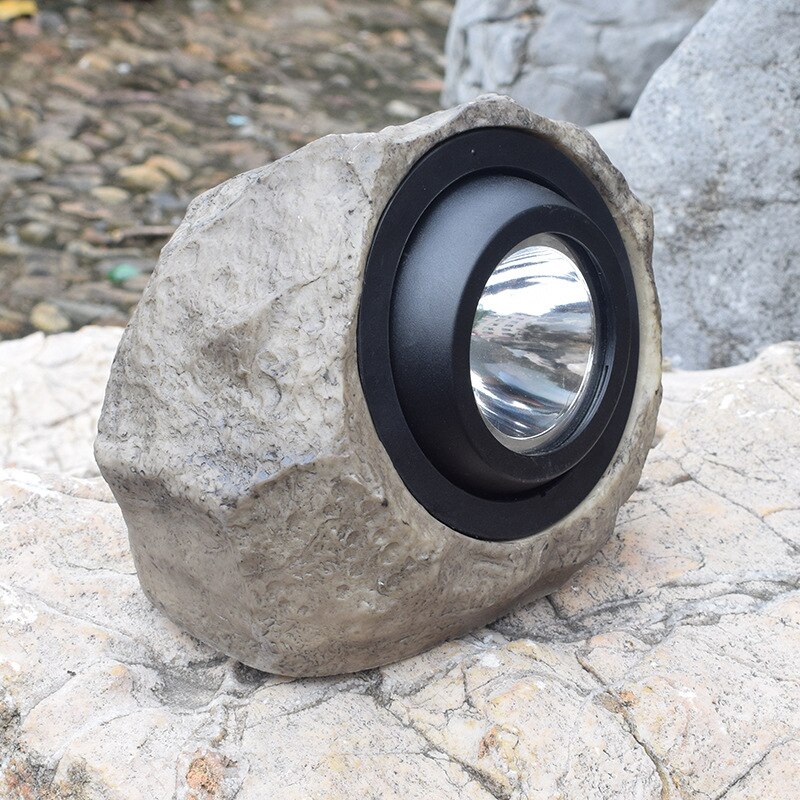 1PC Solar Simulate Resin Stone Lamp Warm Light Solar Lamp for Courtyard Park Garden Decor C1291 g - Image 4