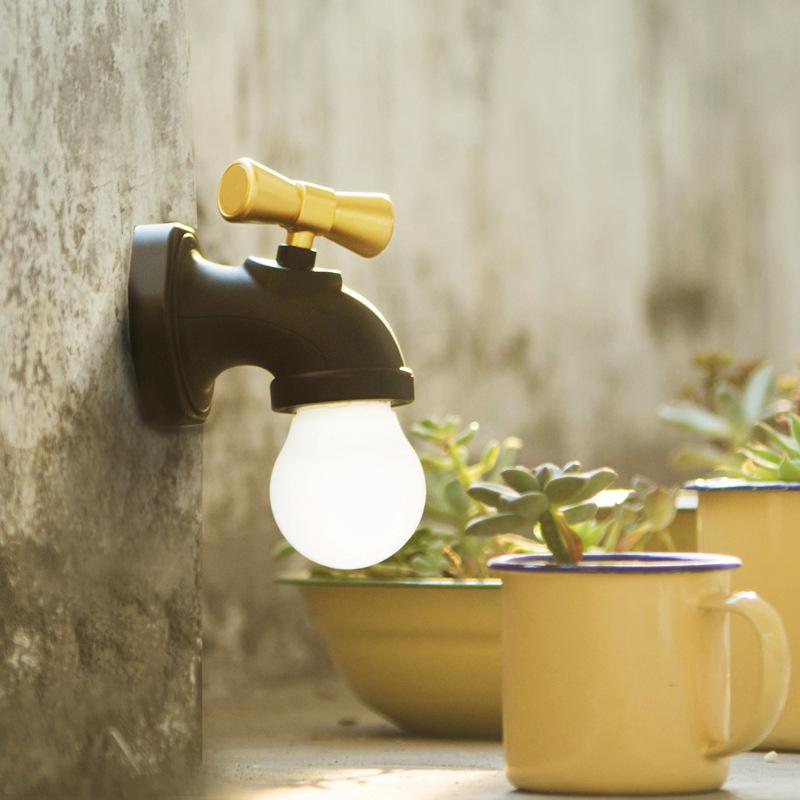 Water Tap LED Night Light Voice Control 2 Mode On/Auto Intelligent Sensor Faucet Night Lamp USB Rechargeable Smart Lamp - Image 7