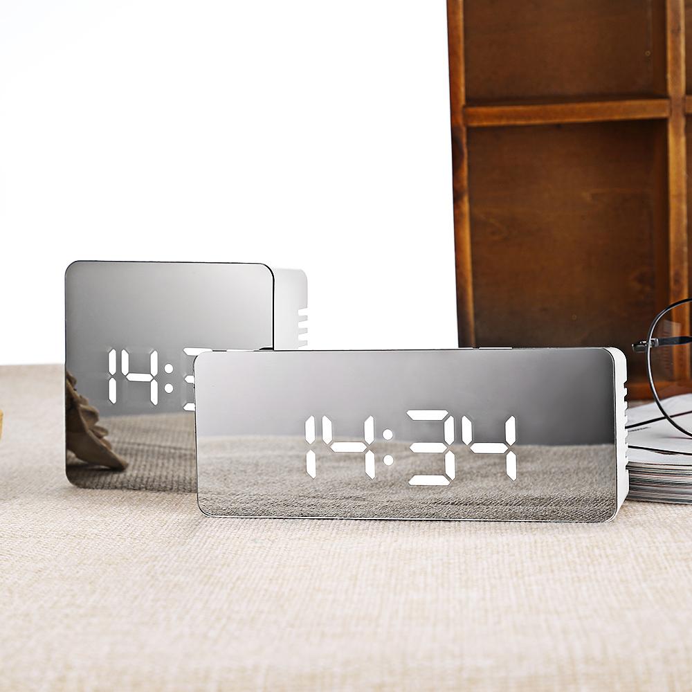 Hot Multifunction LED Mirror Alarm Clock Digital Clock Snooze Display Time Night Led Light Table Desktop Alarm Clock Despertador - Image 2