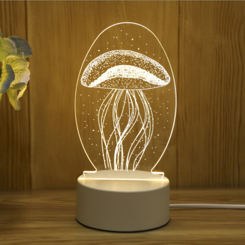 New Acrylic The neon lights 3D stereo Night light Small table lamp Bedside lamp LED lamp Birthday festival children decorate - Image 5