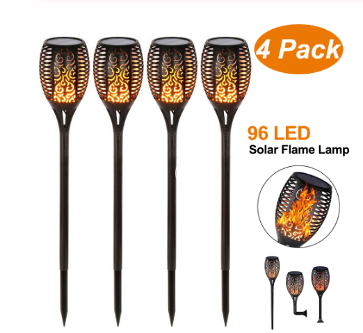 1Pcs Solar Flame Flickering Lawn Lamp Led Dancing Flame Light Solar Outdoor Waterproof Garden Decor Lamp Solar Garden Light