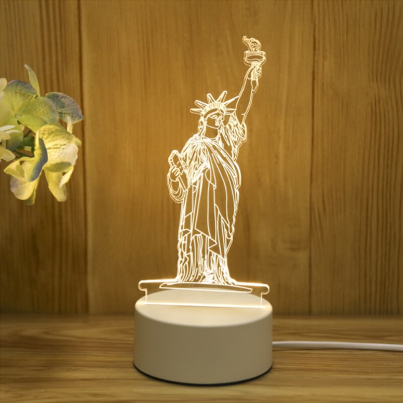 New Acrylic The neon lights 3D stereo Night light Small table lamp Bedside lamp LED lamp Birthday festival children decorate - Image 2