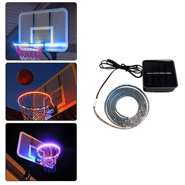 1 PCS LED Basketball Hoop Light Basketball Rim Changing  Induction Lamp Shoot Hoops Solar Light Playing At Night LED Strip Lamp - Image 7
