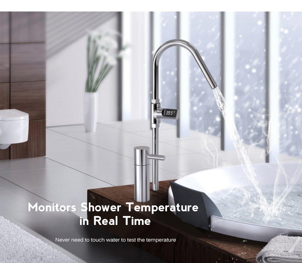 Led Display Water Shower Thermometer LED Display Home Water Shower Thermometer Flow Water Temperture Monitor - Image 5