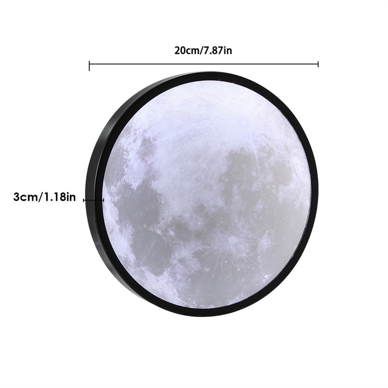 LED Mirror Moon Lamp Mercury Lamps Romantic Makeup Wood Frame Hanging Mirror Girl Gift Bedroom Decor - Image 5