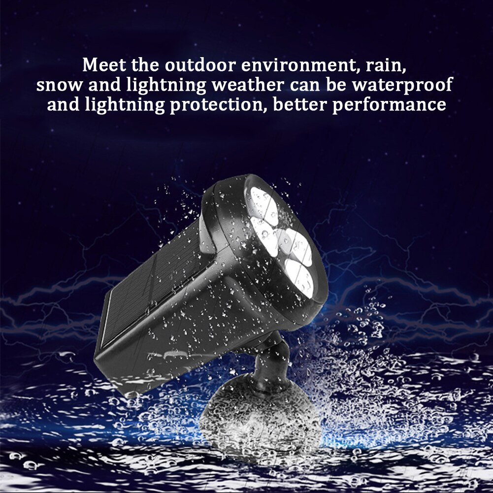 360 Degree Rotation Motion Sensor Corridor Solar Powered Energy Saving Yard Outdoor LED Spotlight Wall Mount Adjustable Garden - Image 4