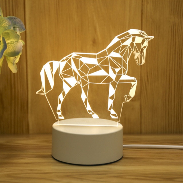 New Acrylic The neon lights 3D stereo Night light Small table lamp Bedside lamp LED lamp Birthday festival children decorate - Image 11