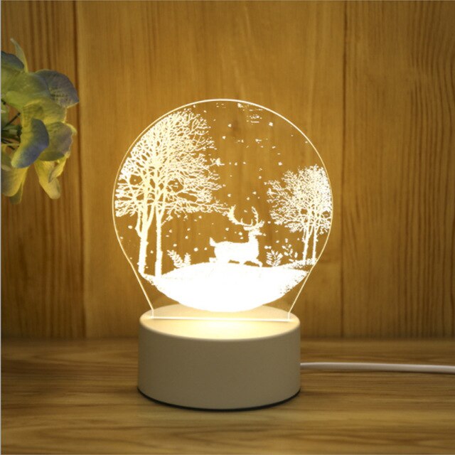 New Acrylic The neon lights 3D stereo Night light Small table lamp Bedside lamp LED lamp Birthday festival children decorate - Image 15