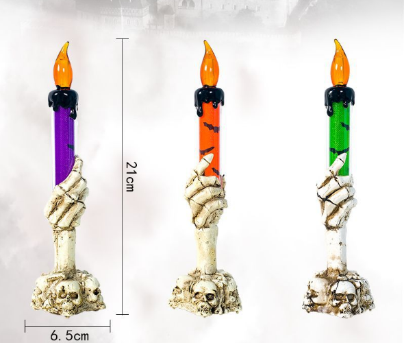 Halloween Party Decor LED Candle Skeleton Ghost Hand Shape Electronic Candle Light Lamp for Halloween party Holiday Lamp - Image 5