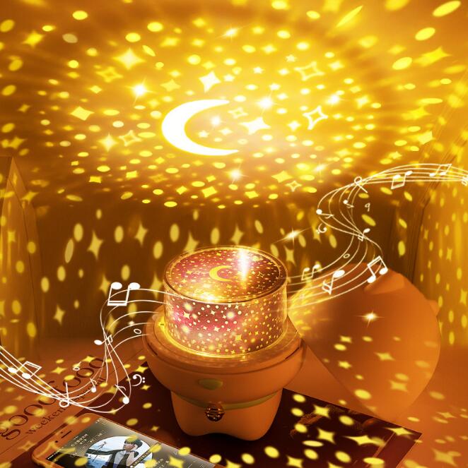 Starry Sky Projector LED Night Light Remote Control Rotating  Bedroom Night Lamp Novelty Light for Children Baby Sleeping Lamp - Image 2