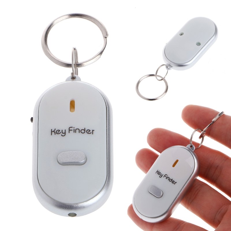 Sound Whistle Control White LED Key Finder Locator Find Lost Keychain Keys Chain - Image 3