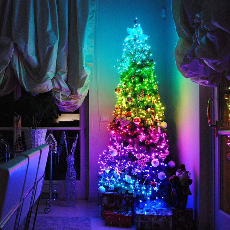 LED String Lights For Christmas Tree Decor 20m 200LED App Remote Control RGB Lighting String - Image 3