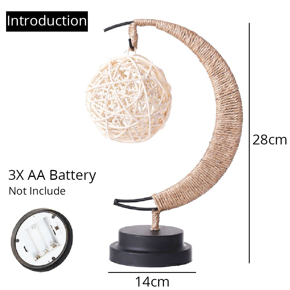 Night Light LED Hand Made Moon Stars Gift Lamp Sleeping Light - Image 4