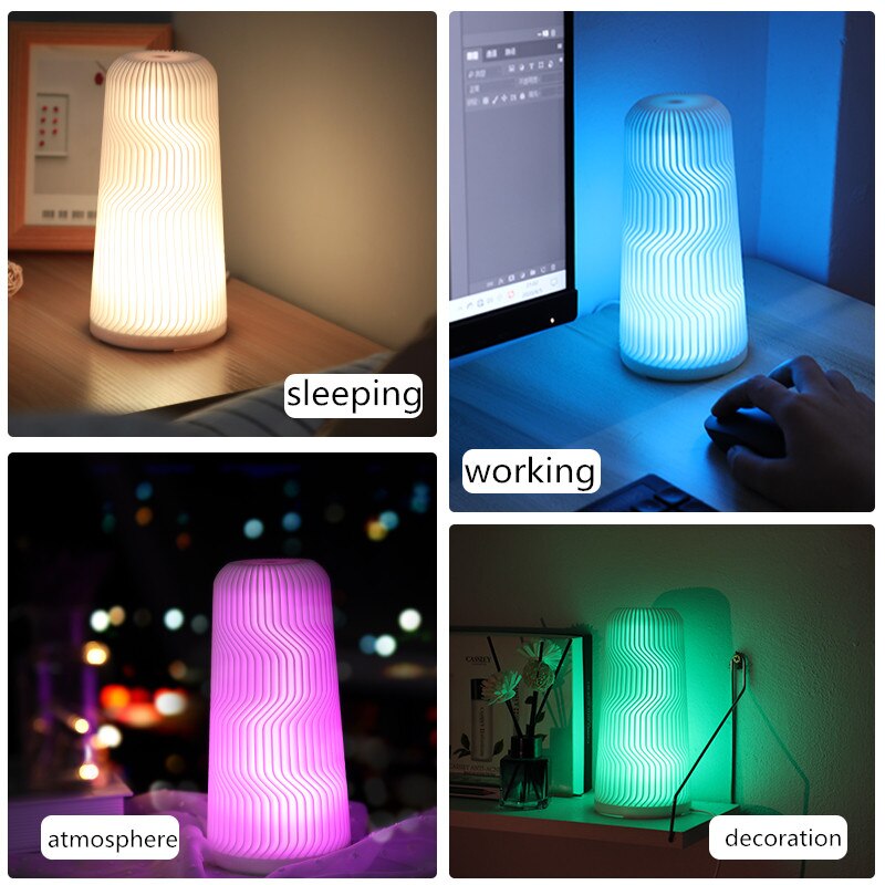 Atmosphere Lamp Bedside Lamp Touch Control LED USB Charging Night Light - Image 5