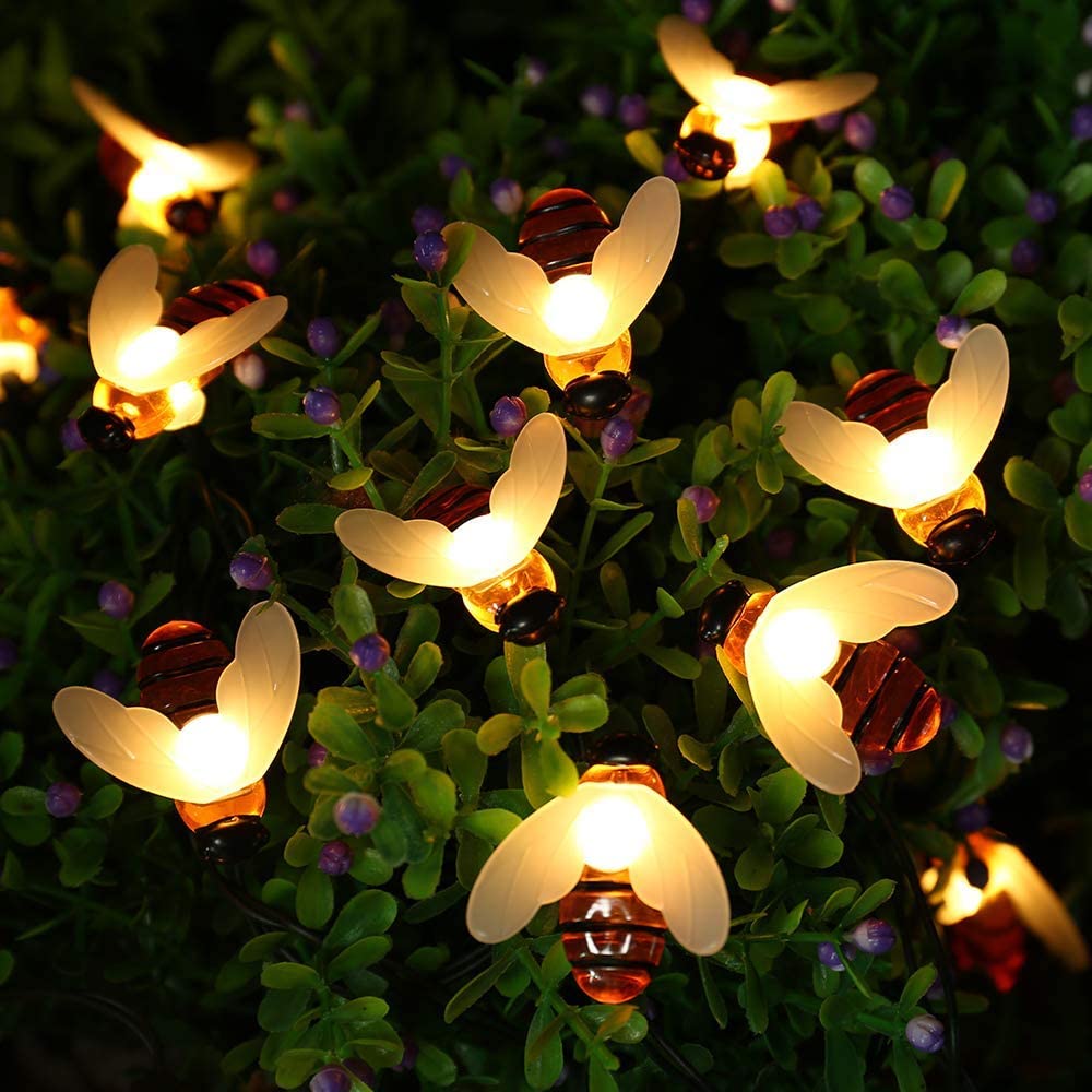 Holiday Light  Christmas Tree Decoration Outdoor Garland Solar Lamp Bee20/30/50led 8Mode For Wedding Party Garden Balcony Fairy - Image 2
