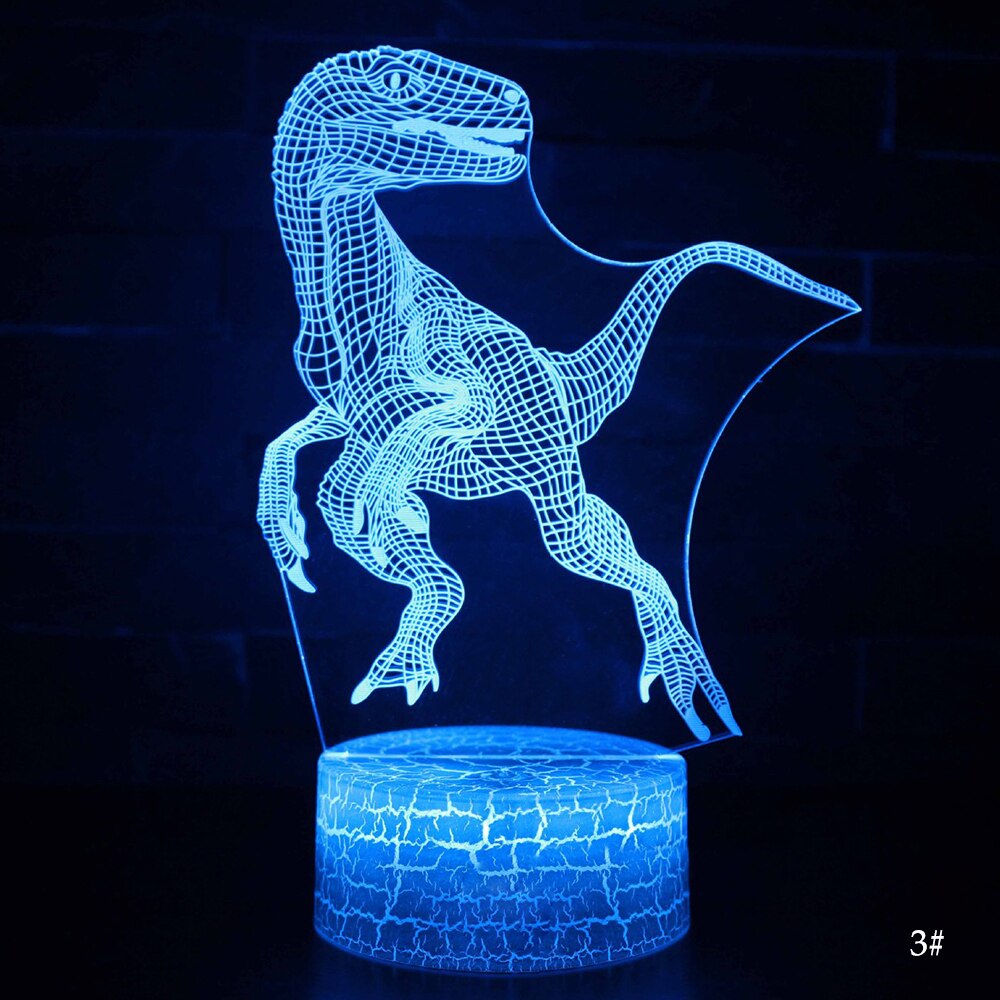 3D LED Night Light Lamp Dinosaur Series - Image 9