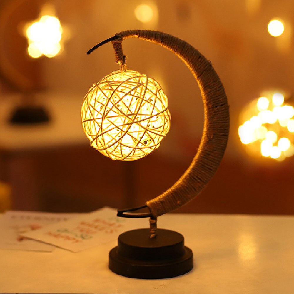 Night Light LED Hand Made Moon Stars Gift Lamp Sleeping Light - Image 2