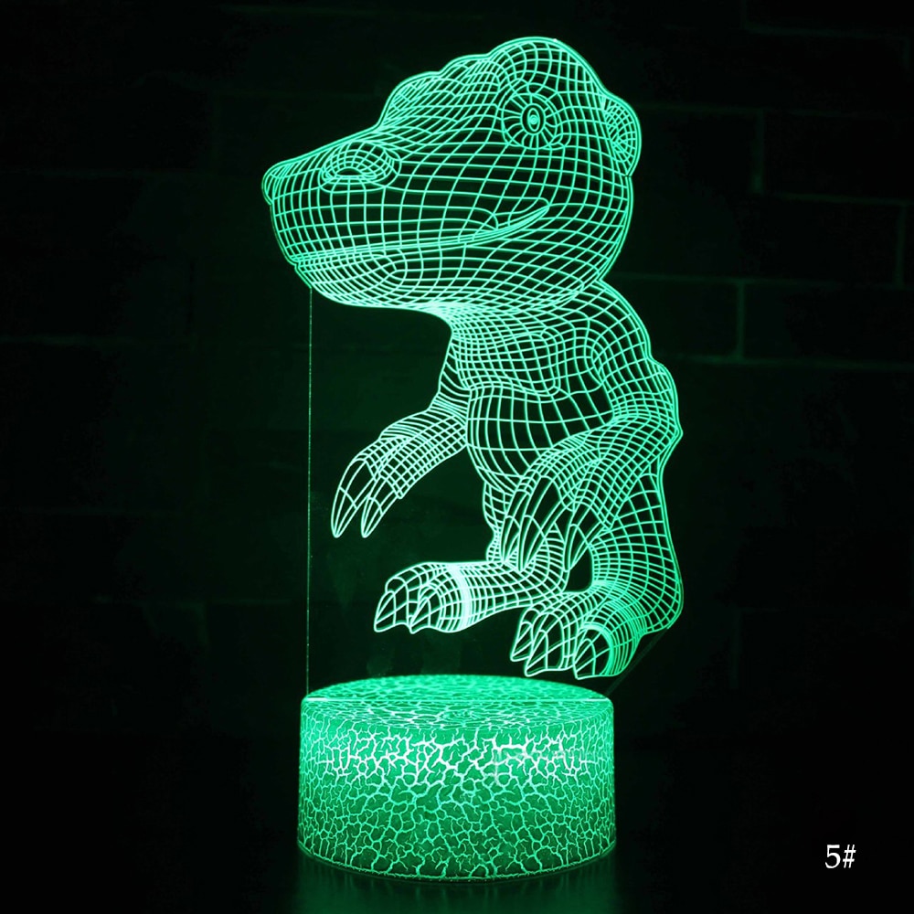 3D LED Night Light Lamp Dinosaur Series - Image 11