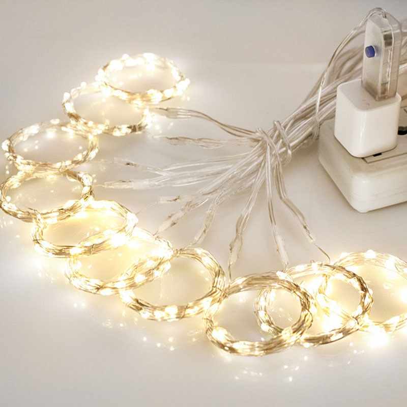 3M LED Curtain Lamp USB String Lights Remote Control Fairy Light Garland For New Year Christmas Home Wedding Decoration - Image 3