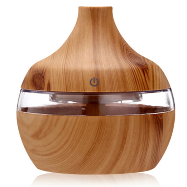 saengQ Electric Humidifier Essential Aroma Oil Diffuser Ultrasonic Wood Grain Air Humidifier USB Mini Mist Maker LED Light For - Image 12