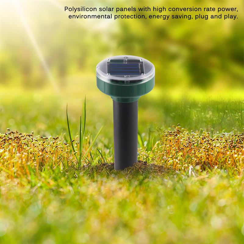 4pcs Solar Powered Ultrasonic Sonic Mouse Mole Pest Rodent Repeller Repellent Yard LED Light Repeller Outdoor Lamp Yard Garden - Image 3