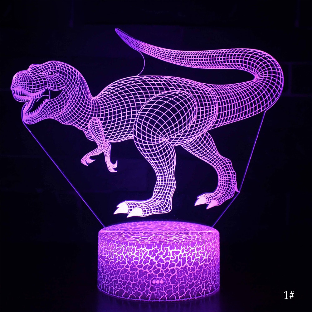 3D LED Night Light Lamp Dinosaur Series - Image 7
