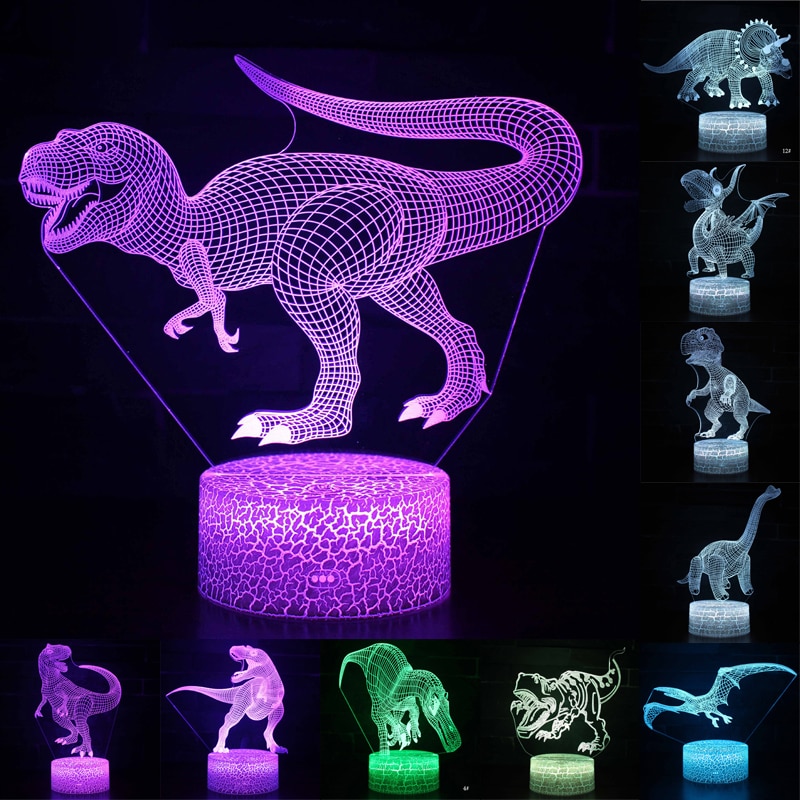 3D LED Night Light Lamp Dinosaur Series - Image 3