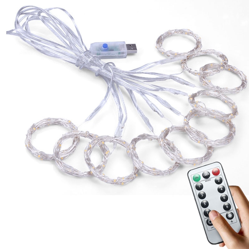 3M LED Curtain Lamp USB String Lights Remote Control Fairy Light Garland For New Year Christmas Home Wedding Decoration - Image 2