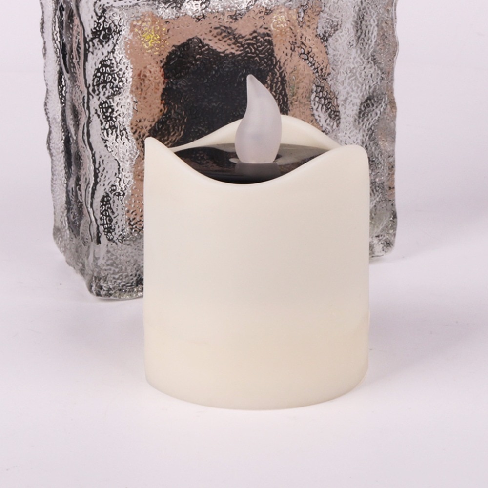 6pcs Solar Powered LED Candle Light Yellow Flicker Tea Lamp Festival Wedding Romantic Decor No Smoke, No flame, No self - heating - Image 3