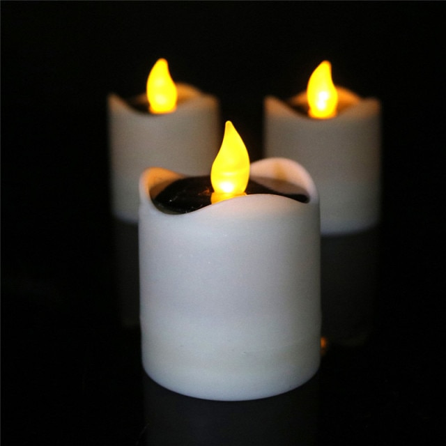 6pcs Solar Powered LED Candle Light Yellow Flicker Tea Lamp Festival Wedding Romantic Decor No Smoke, No flame, No self - heating - Image 9